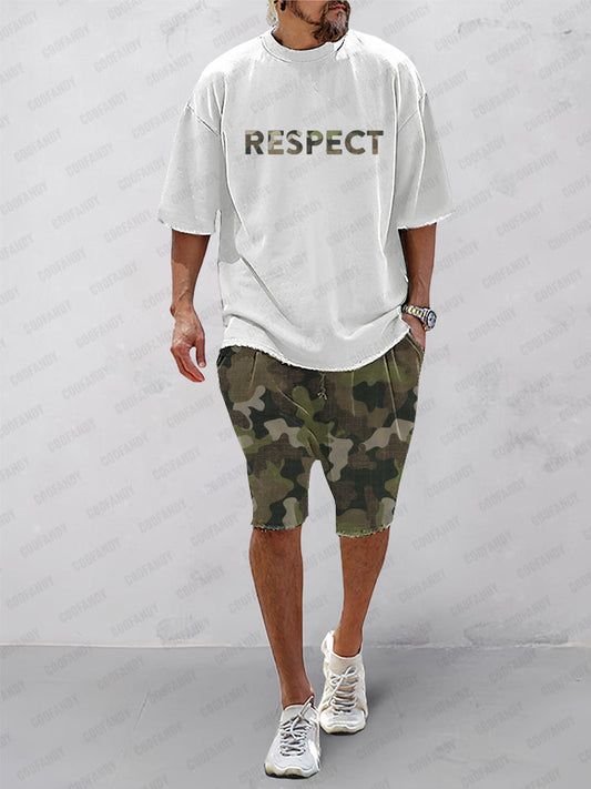 Casual Ethnic Print Sports Set