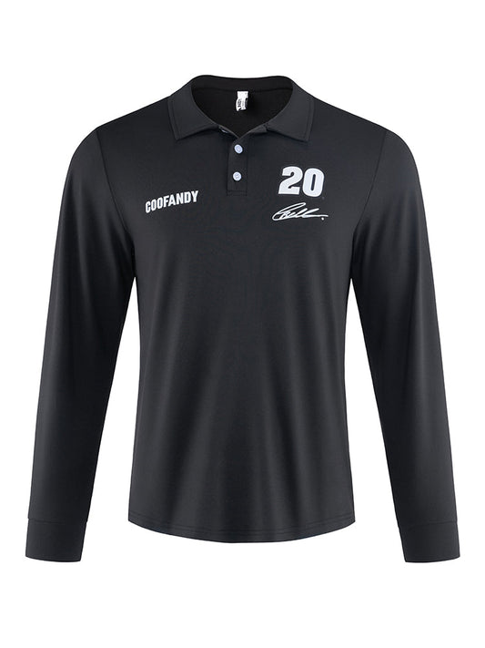 COOFANDY × JGR BELL Signature Print Polo Shirt
