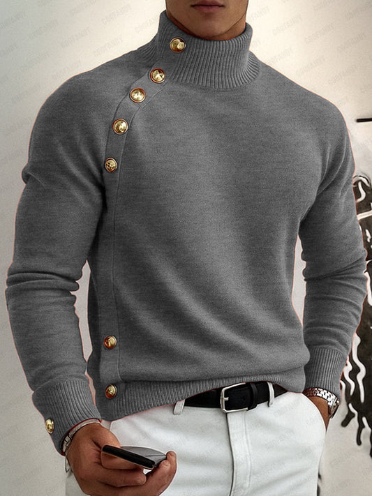 Ribbed Knit Turtleneck Sweater