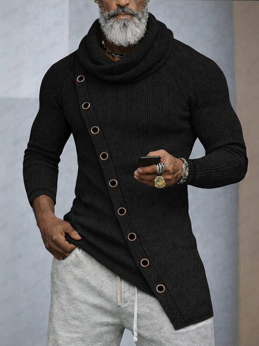 Stylish Sim Fit Cowl Neck Knit Top