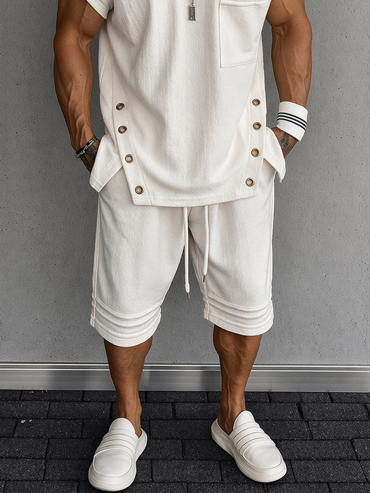 Summer Streetwear Tank Top and Shorts Set