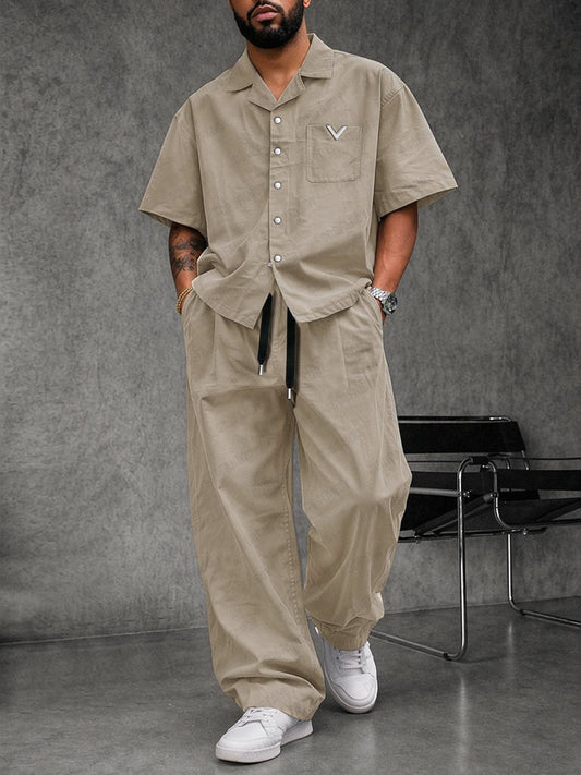 Effortless Stylish 100% Cotton Shirt Pants Set