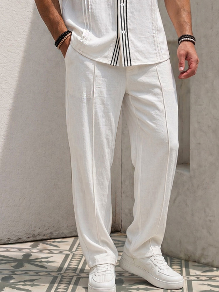 Summer Vacation Stripe Trim Matching Set