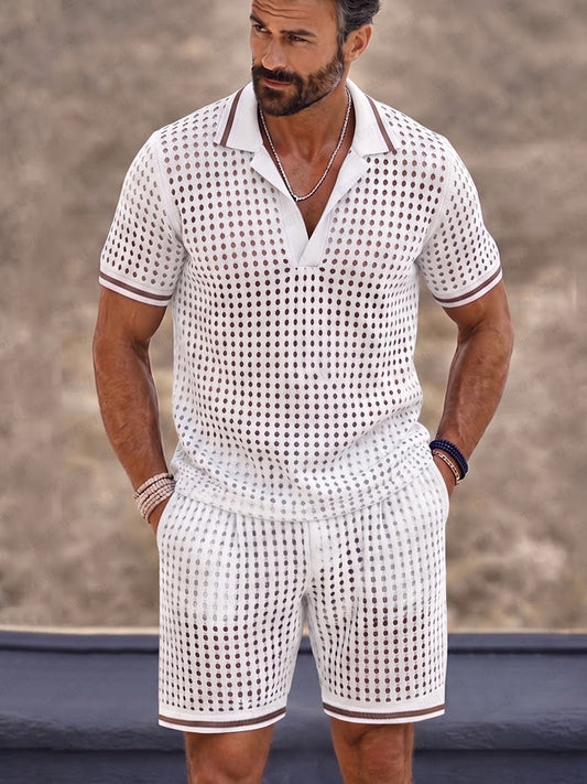 Resort Casual Knit Cutout Matching Set