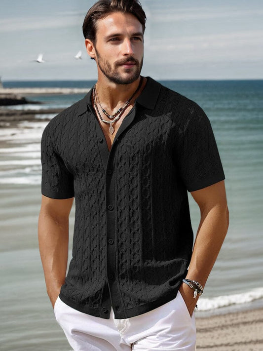 Modern Soft Cable Knit Shirt