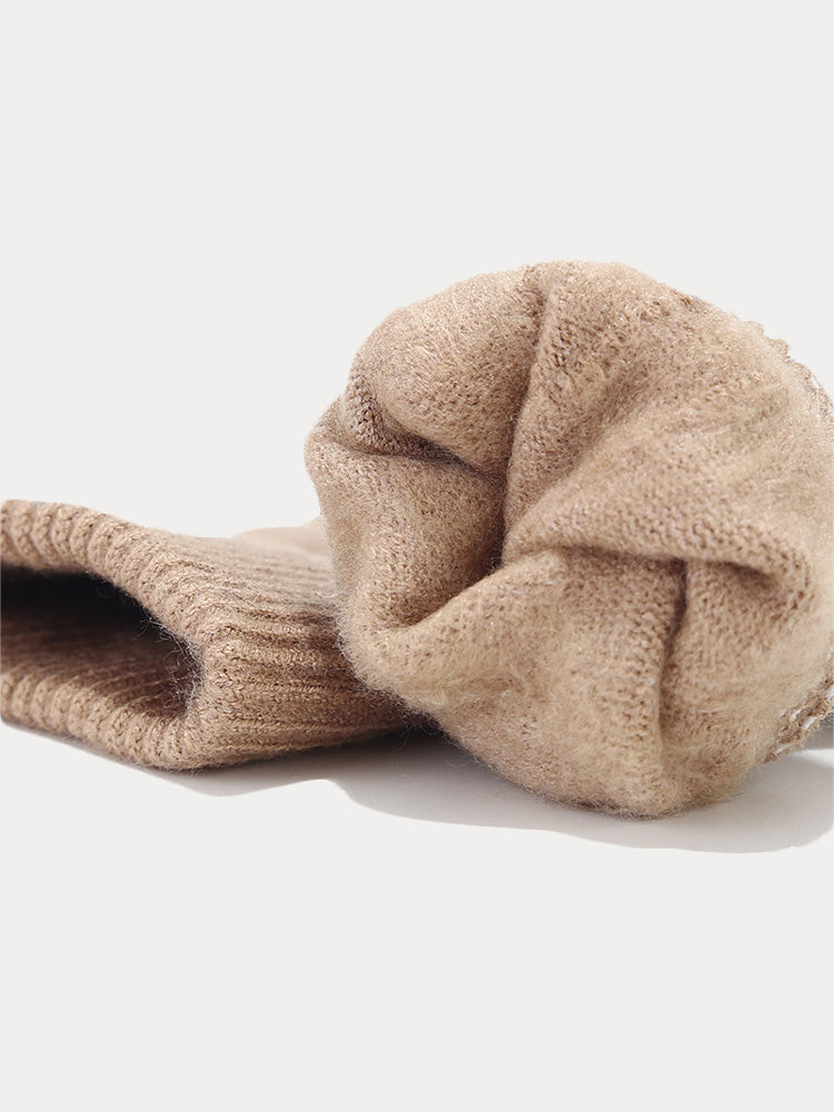 Color Matching Gloves Beanie Scarf 3 In 1 Set
