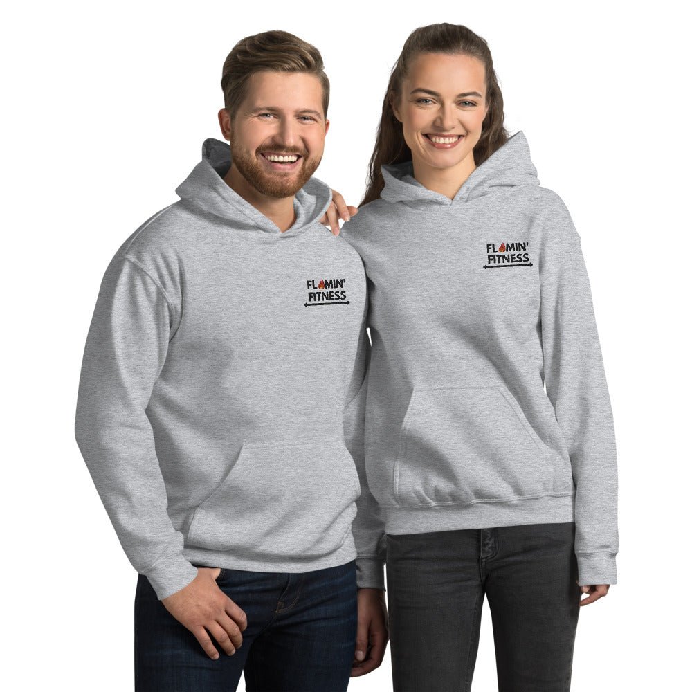 Grey Embroidered Logo Hoodie