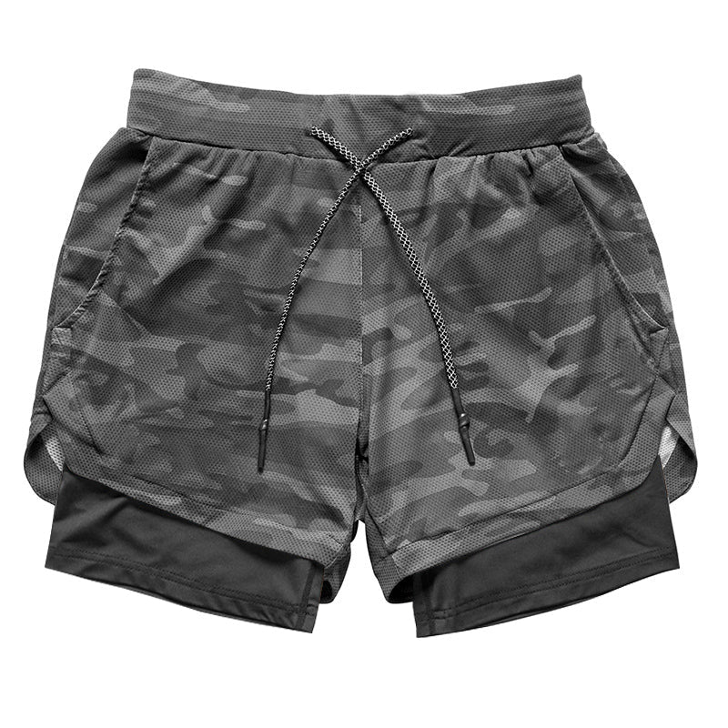 Men's 2-In-1 Camo Sports Shorts