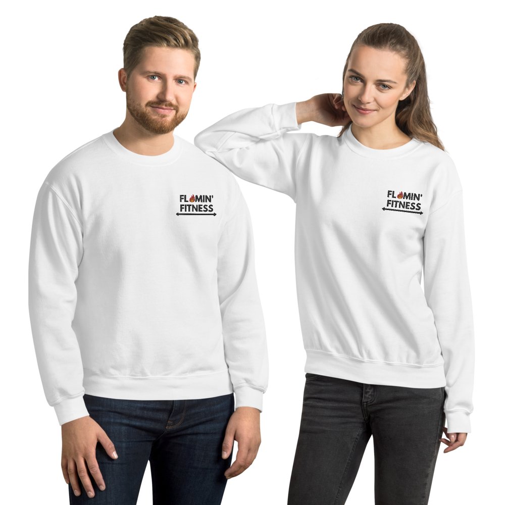 White Embroidered Logo Sweatshirt