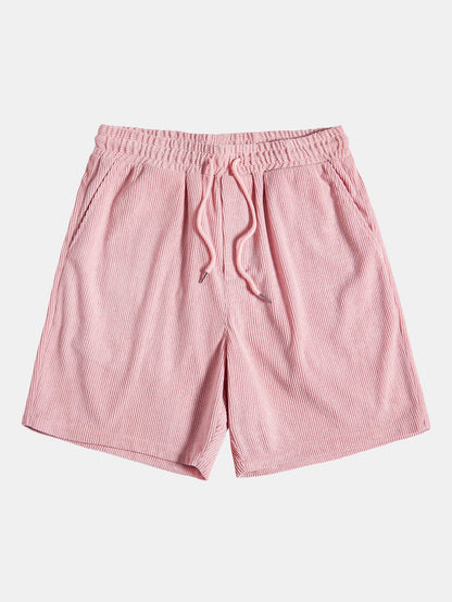 Short Sleeve Corduroy Button-Up Shirt & Shorts