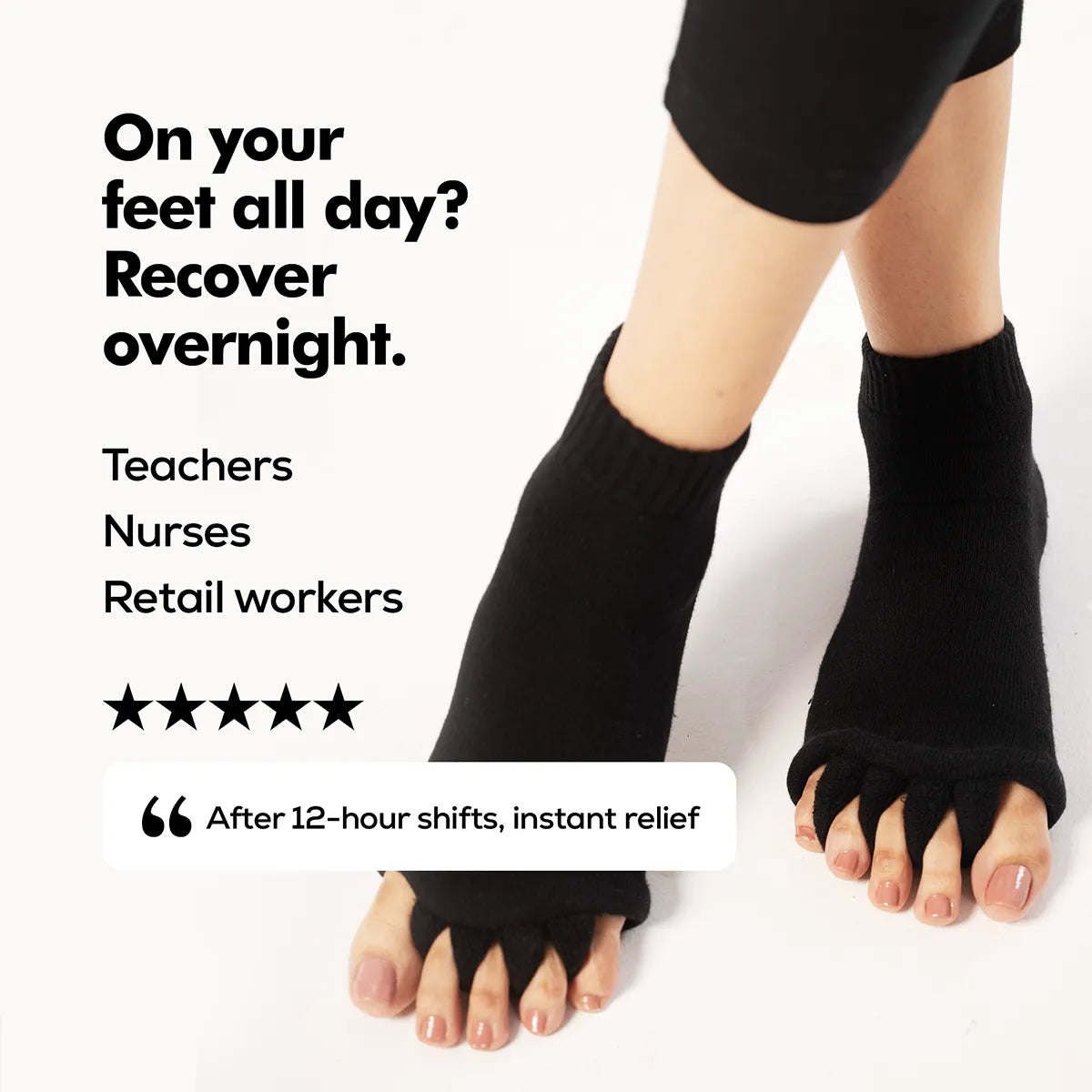 Black Foot Alignment Socks