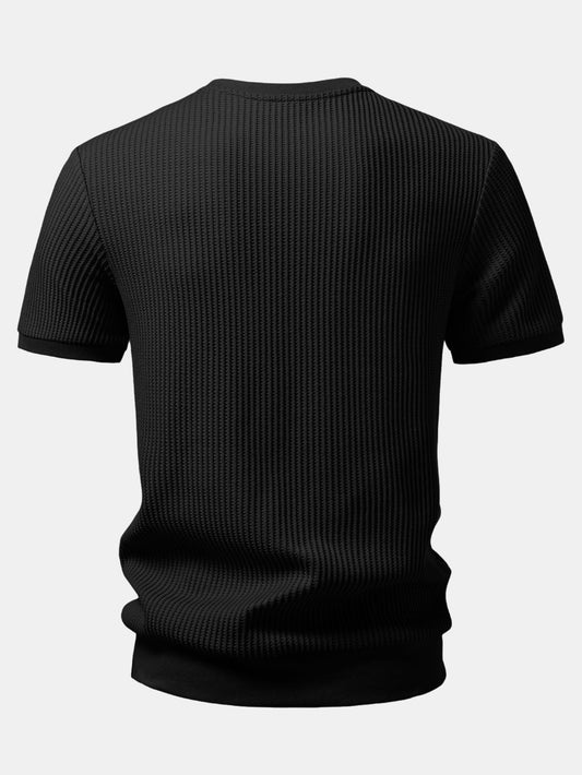 Waffle Ribbed Hem T-Shirt