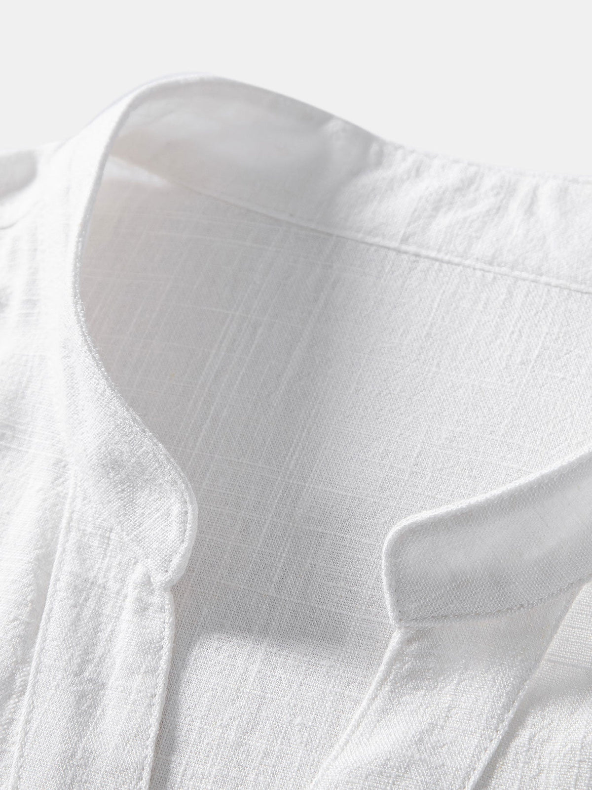 Short Sleeve V-Neck Linen Rayon Blend Shirt