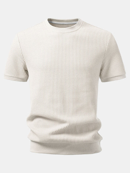 Waffle Ribbed Hem T-Shirt
