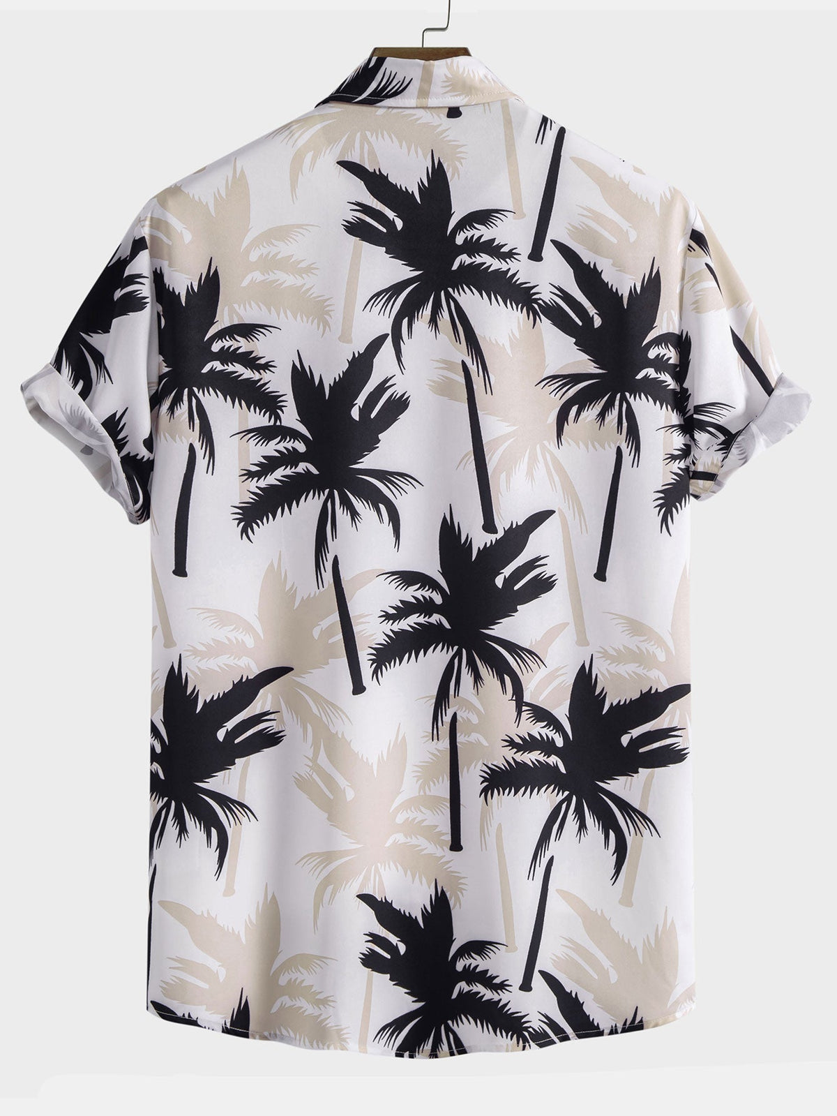Palm Tree Print Button-Up Shirt & Swim Shorts