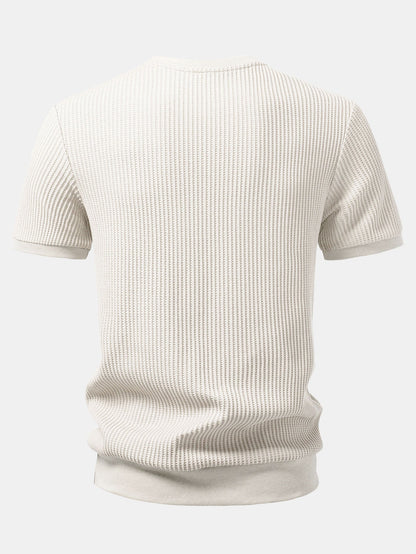 Waffle Ribbed Hem T-Shirt