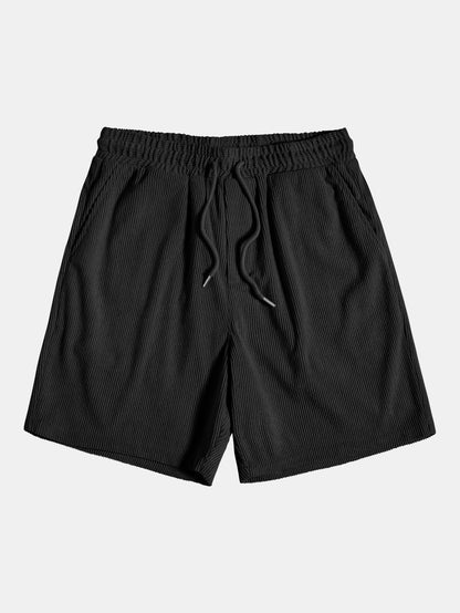 Short Sleeve Corduroy Button-Up Shirt & Shorts