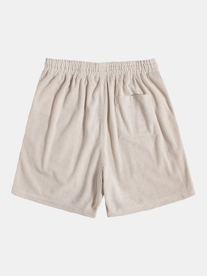 Short Sleeve Corduroy Button-Up Shirt & Shorts