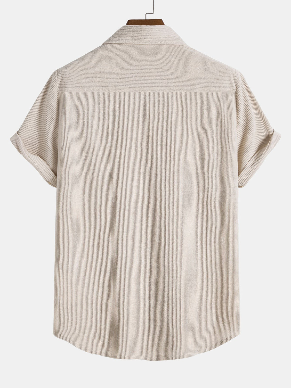 Short Sleeve Corduroy Button-Up Shirt & Shorts