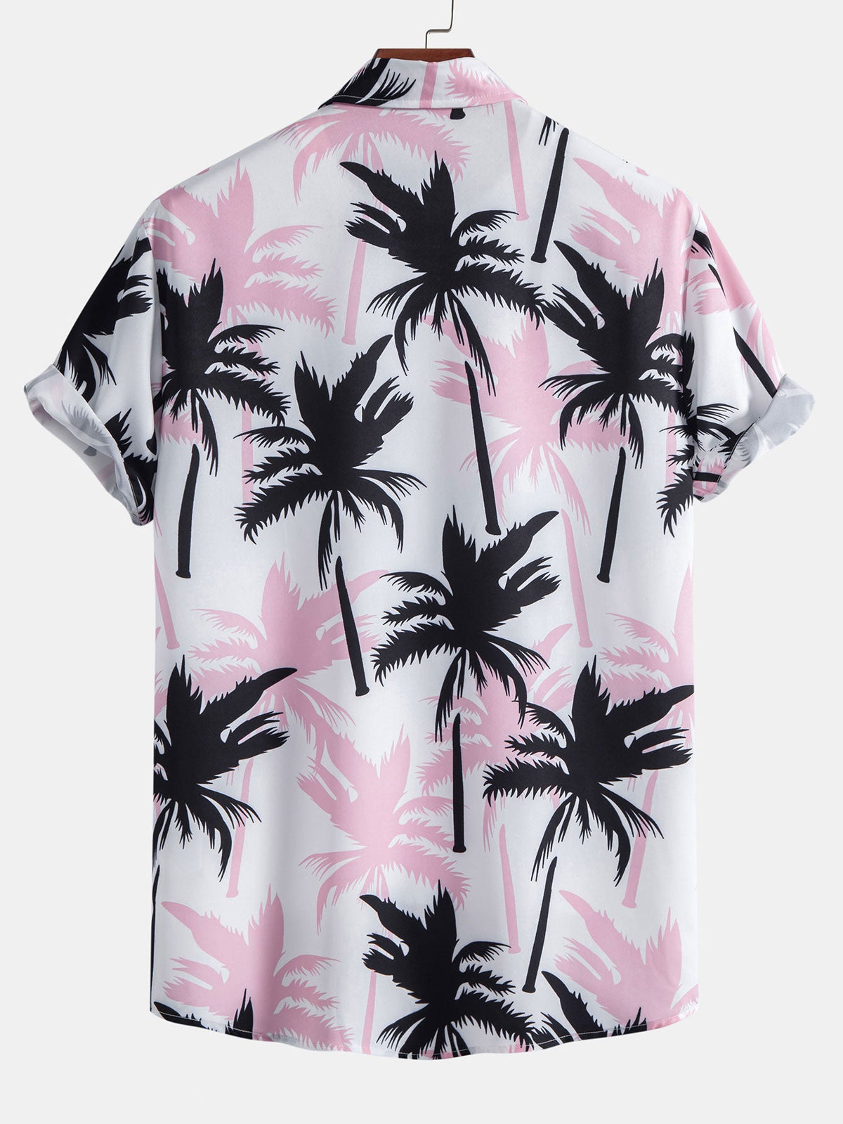 Palm Tree Print Button-Up Shirt & Swim Shorts