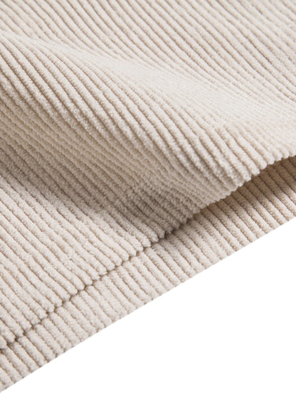 Short Sleeve Corduroy Button-Up Shirt & Shorts