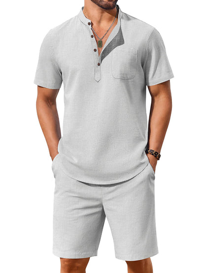 Casual 100% Cotton 2-Piece Vacation Set (US Only)