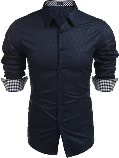 Business Long Sleeve Slim Fit Dress Shirt (US Only)