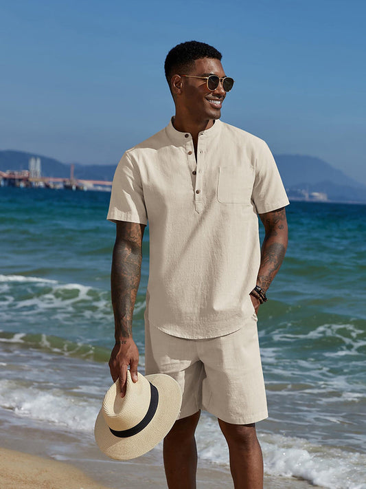 Casual 100% Cotton 2-Piece Vacation Set (US Only)