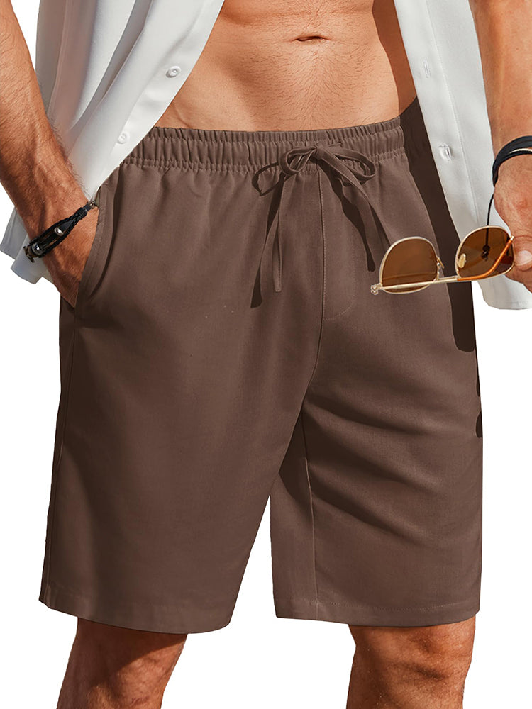 Casual Summer Linen Blend Shorts (US Only)