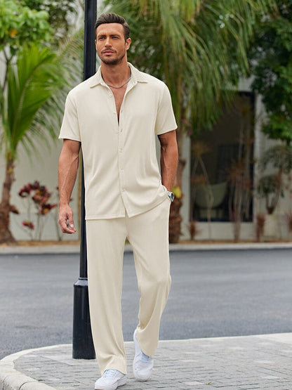 Casual Loose Fit Shirt Sets