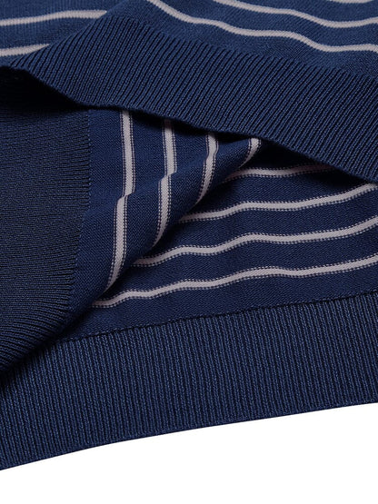 Casual Stripe Knit Polo Shirt (US Only)