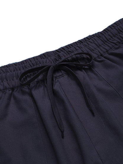 Casual Elastic Waist Linen Blend Pants (US Only)