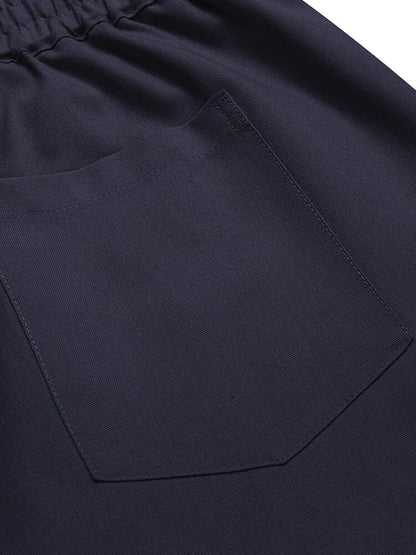 Casual Elastic Waist Linen Blend Pants (US Only)