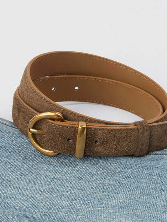 Soft-Buckle Leather Belt