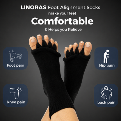 Black Foot Alignment Socks