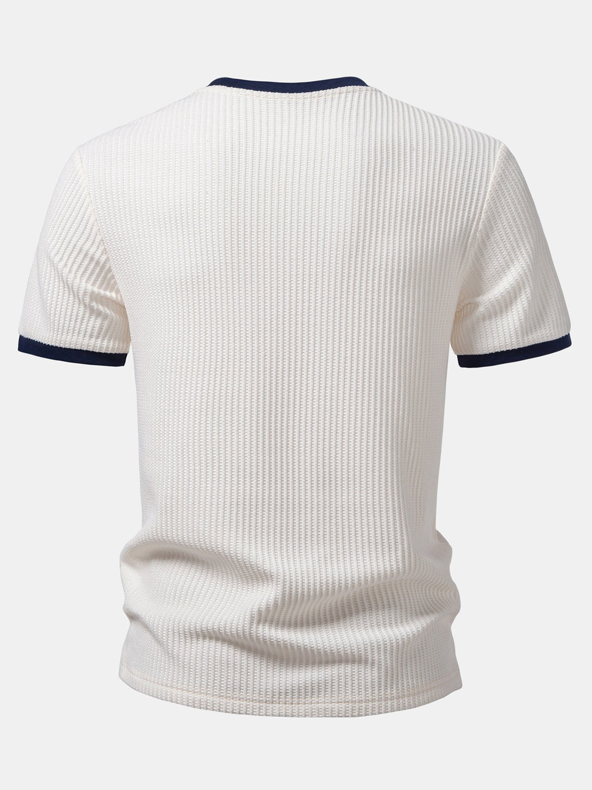 Contrast Waffle T-Shirt With Pocket