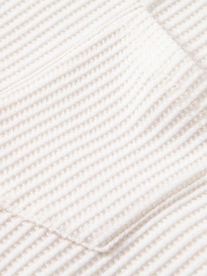 Contrast Waffle T-Shirt With Pocket