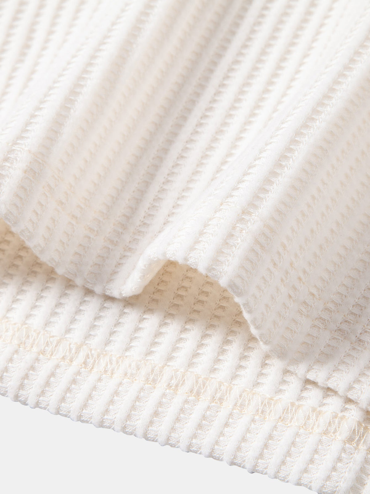 Contrast Waffle T-Shirt With Pocket