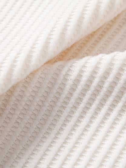 Contrast Waffle T-Shirt With Pocket