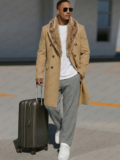 Stylish Double-Breasted Tweed Coat