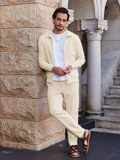 Athleisure Soft Waffle Jacket Set