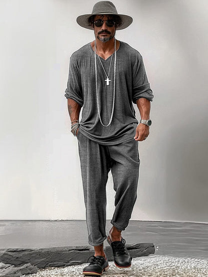 Soft Stretchy Simple 2-Piece Outfits