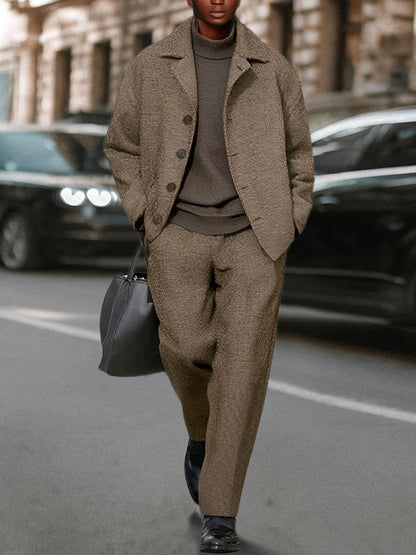 Smart Casual Chic Jacket Pants Set