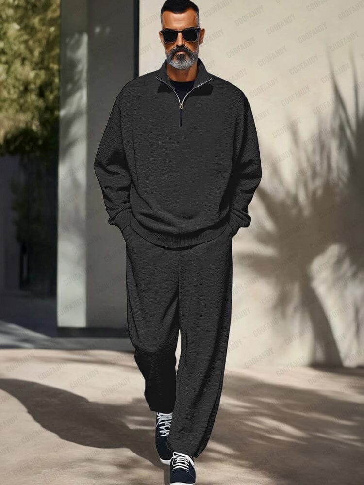 Athleisure Stand Collar 2-Piece Set