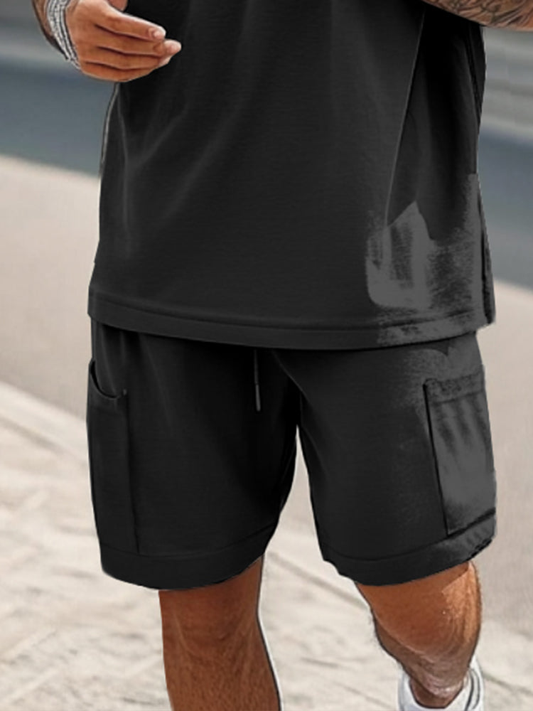 Athleisure Functional Pockets T-Shirt Set