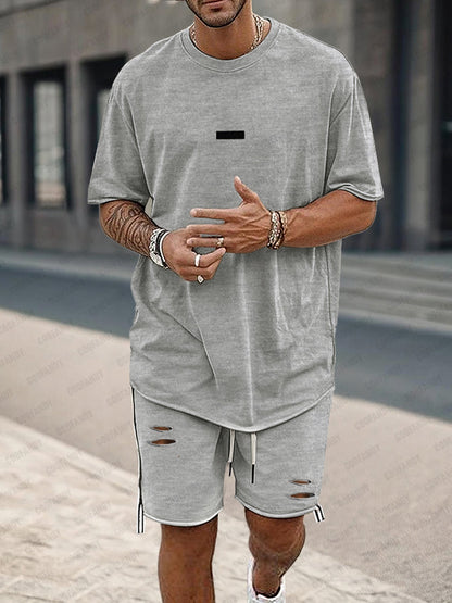 Athleisure Loose Fit T-Shirt Shorts Set