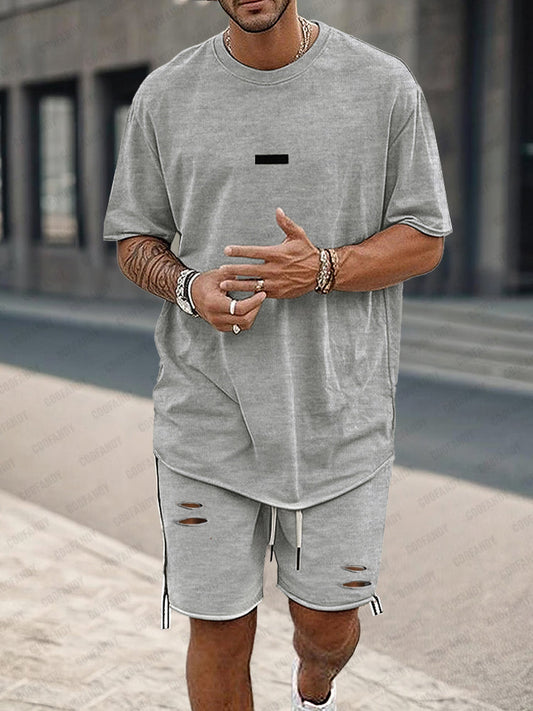 Athleisure Loose Fit T-Shirt Shorts Set