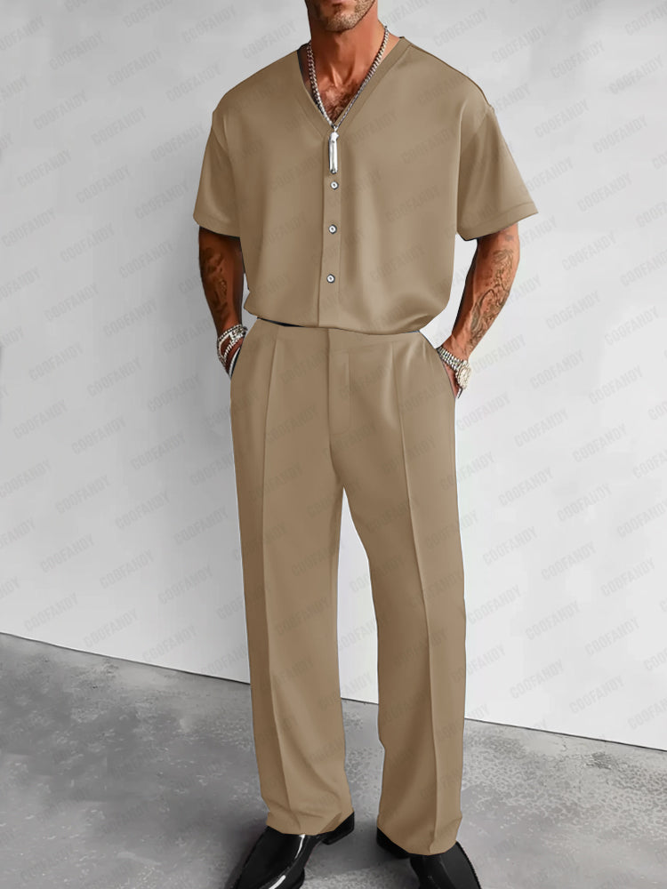 Modern Relaxed Fit Shirt Pants Set