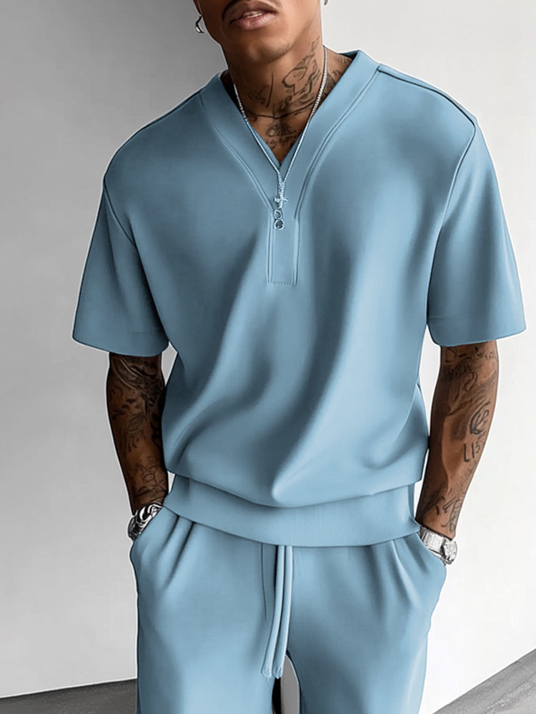 Premium Solid T-Shirt Pants Set