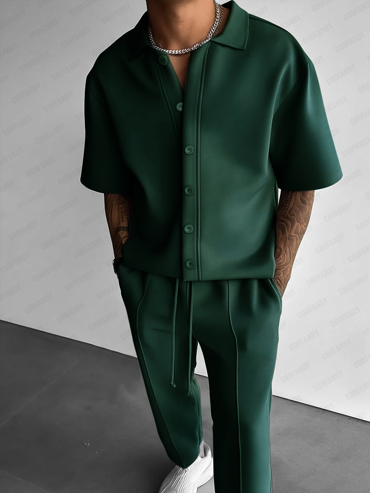 Elegant Versatile Shirt Pants Set